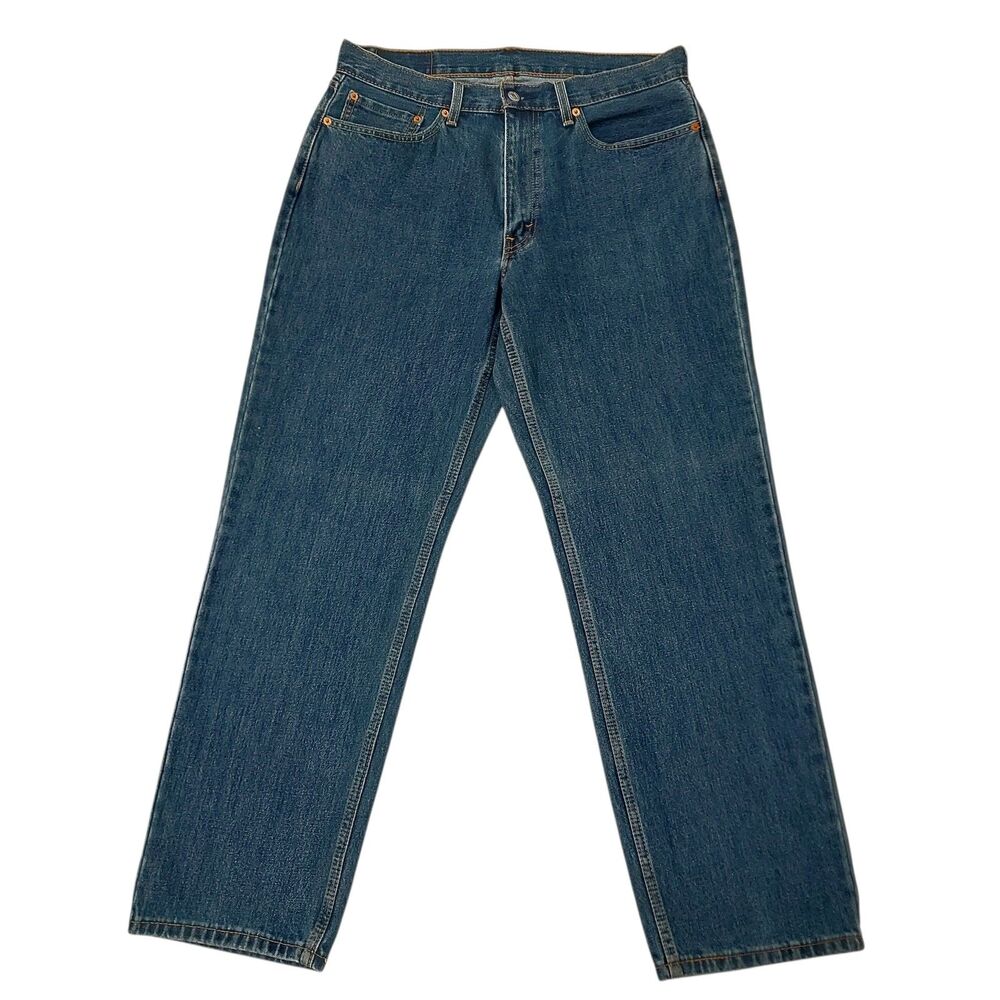 Levi's Straight Leg Jeans Mens 35x31 Blue 550 Cotton Casual Durable Workwear